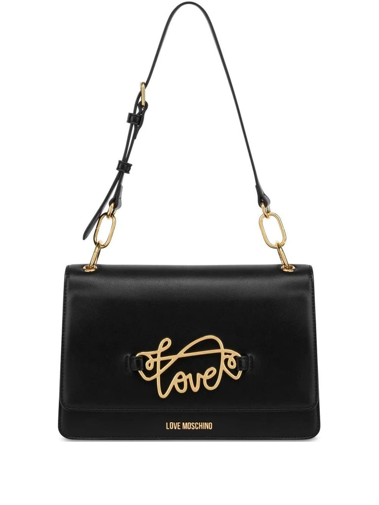 Borsa Love Moschino JC4264 Flap Bag Nera logo lettering
