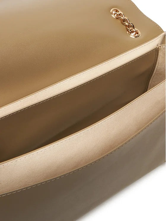 Borsa Love Moschino JC4122 Flap Bag a spalla Pu Velour Sabbia