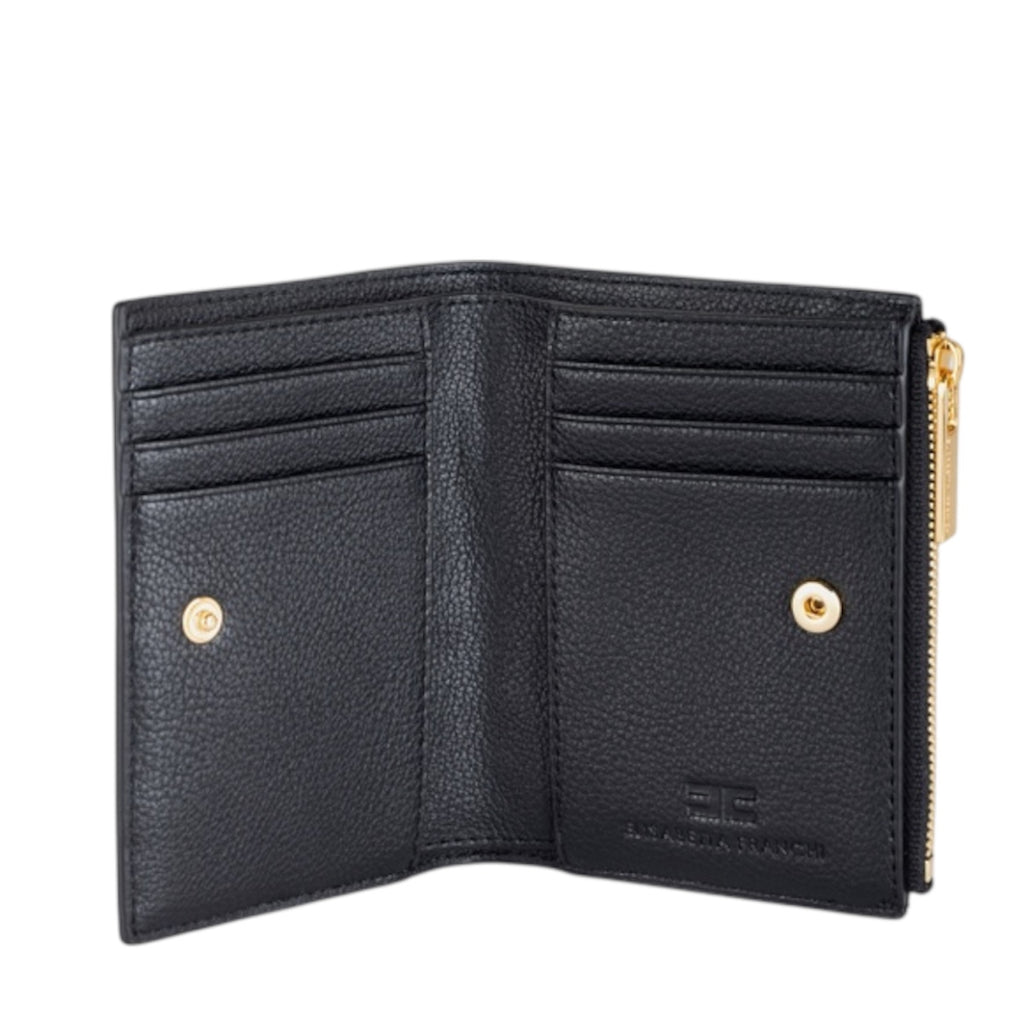 Portafoglio Elisabetta Franchi PF61A56E2 con placca logo Nero