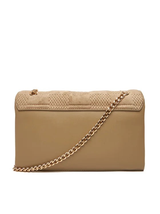 Borsa Love Moschino JC4122 Flap Bag a spalla Pu Velour Sabbia