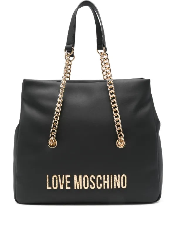 Borsa Love Moschino JC4311 a spalla Pu GRS Nero Hammered Logo