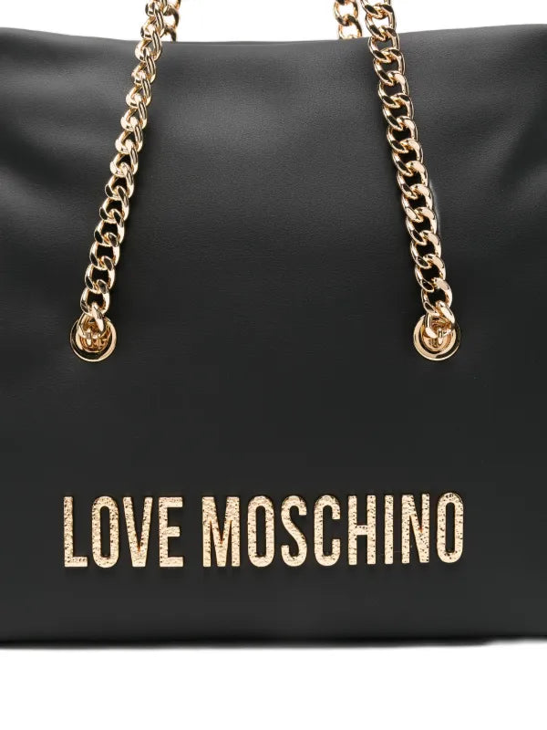 Borsa Love Moschino JC4311 a spalla Pu GRS Nero Hammered Logo