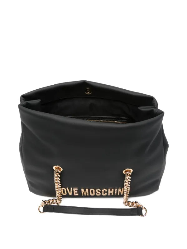 Borsa Love Moschino JC4311 a spalla Pu GRS Nero Hammered Logo