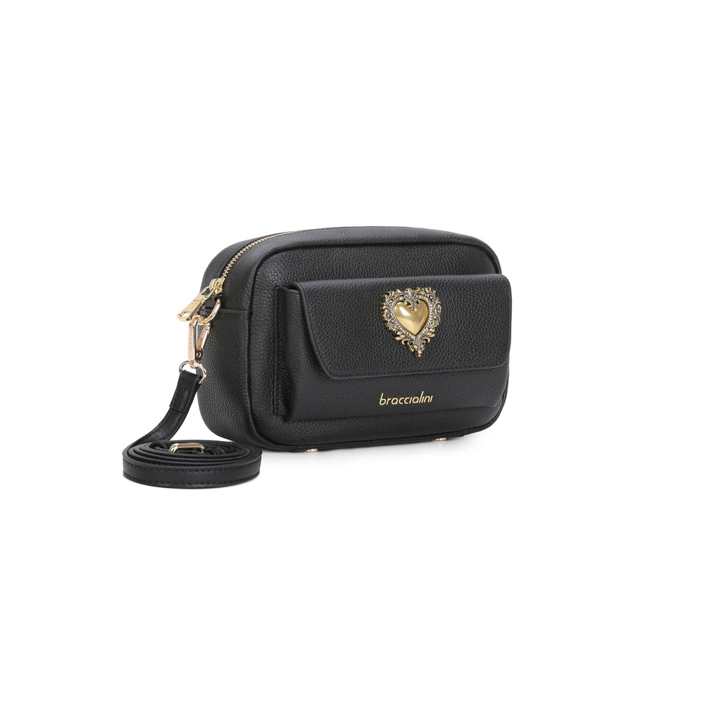 Borsa Braccialini Jinny Leather B18487 Tracolla con tasca Heart