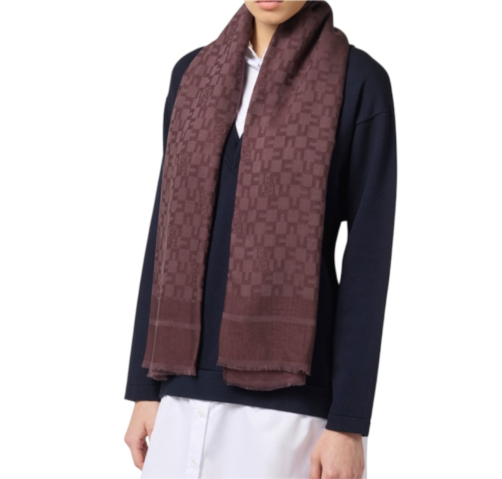 Pashmina Elisabetta Franchi SC10F56E2 con pattern logo