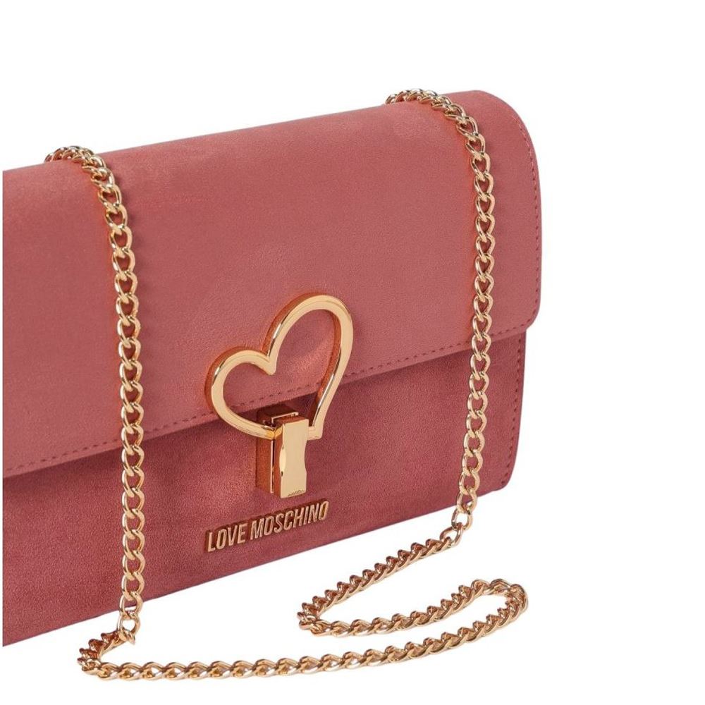 Borsa Love MoschinoJC4327 Pochette Velour PL Rosa Antico