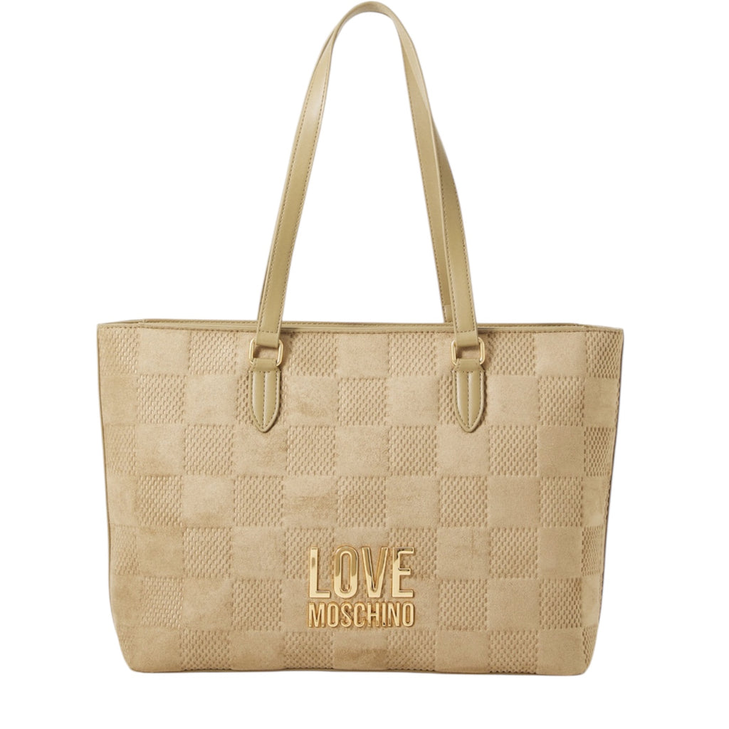 Borsa Love Moschino JC4123 Shopper Pu Velour Sabbia
