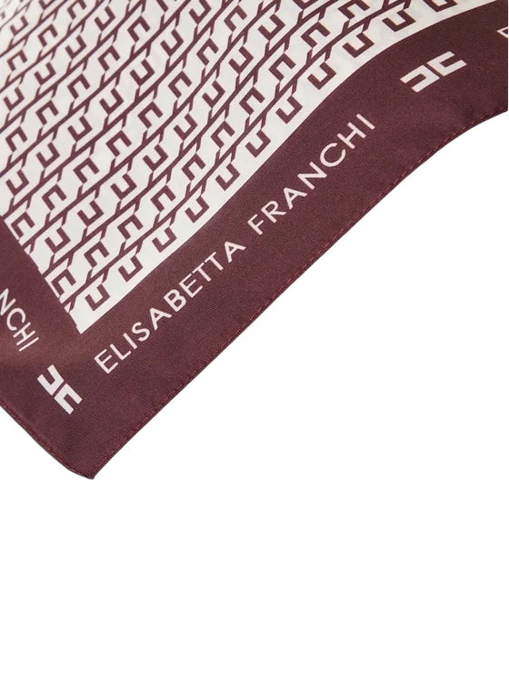 Foulard Elisabetta Franchi FO15F56E2 in twill di seta con stampa