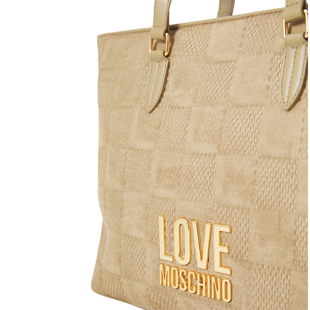 Borsa Love Moschino JC4123 Shopper Pu Velour Sabbia