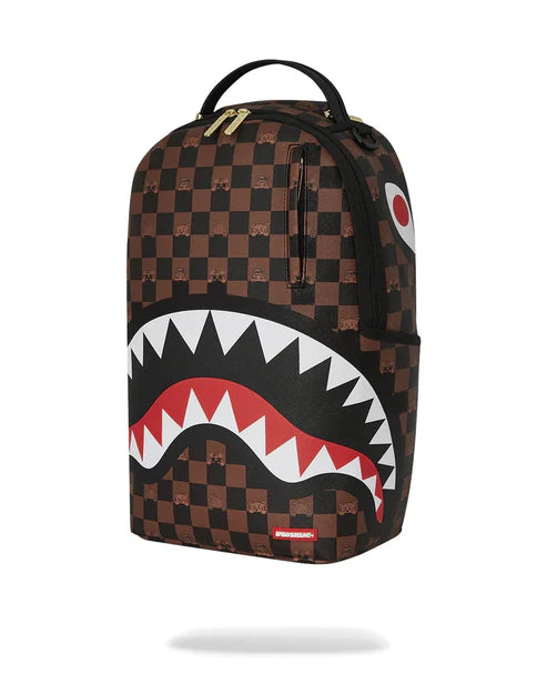 Zaino Sprayground marrone peeking character check backpack 7331