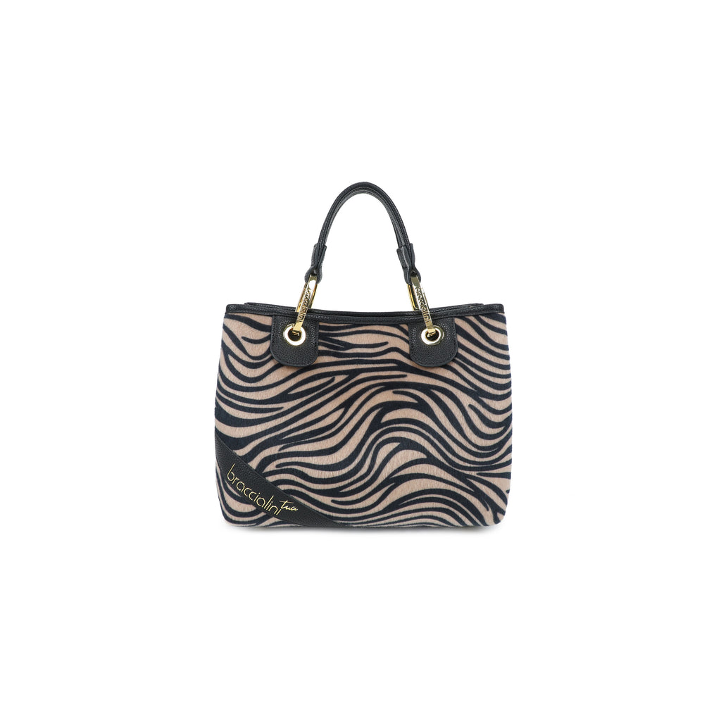 Borsa Braccialini Beth Animalier B18571 Tote Medium Fantasia Zebrata