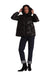 PIUMINO MIMI MUA ART6566 CORTO CON CAPPUCCIO TRAMA GEOMETRICA