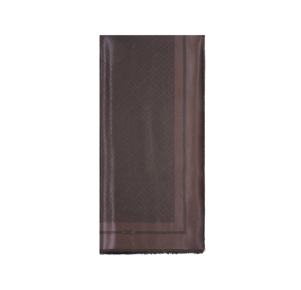 Pashmina Elisabetta Franchi SC12F56E2 con pattern logo