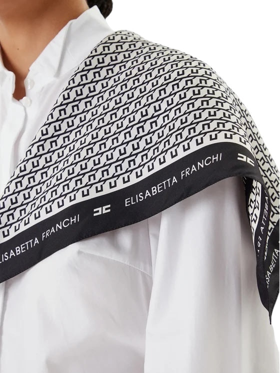 Foulard Elisabetta Franchi FO15F56E2 in twill di seta con stampa