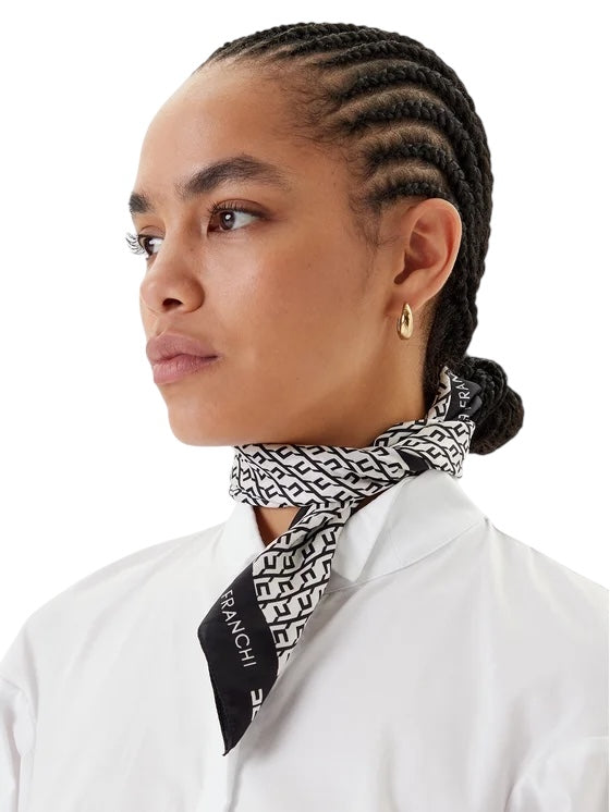 Foulard Elisabetta Franchi FO15F56E2 in twill di seta con stampa