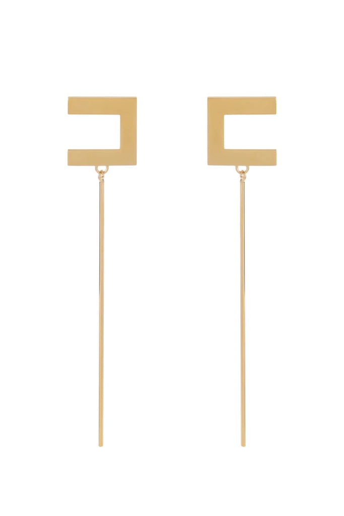 Orecchini Elisabetta Franchi OR12M56E2 con logo e barretta