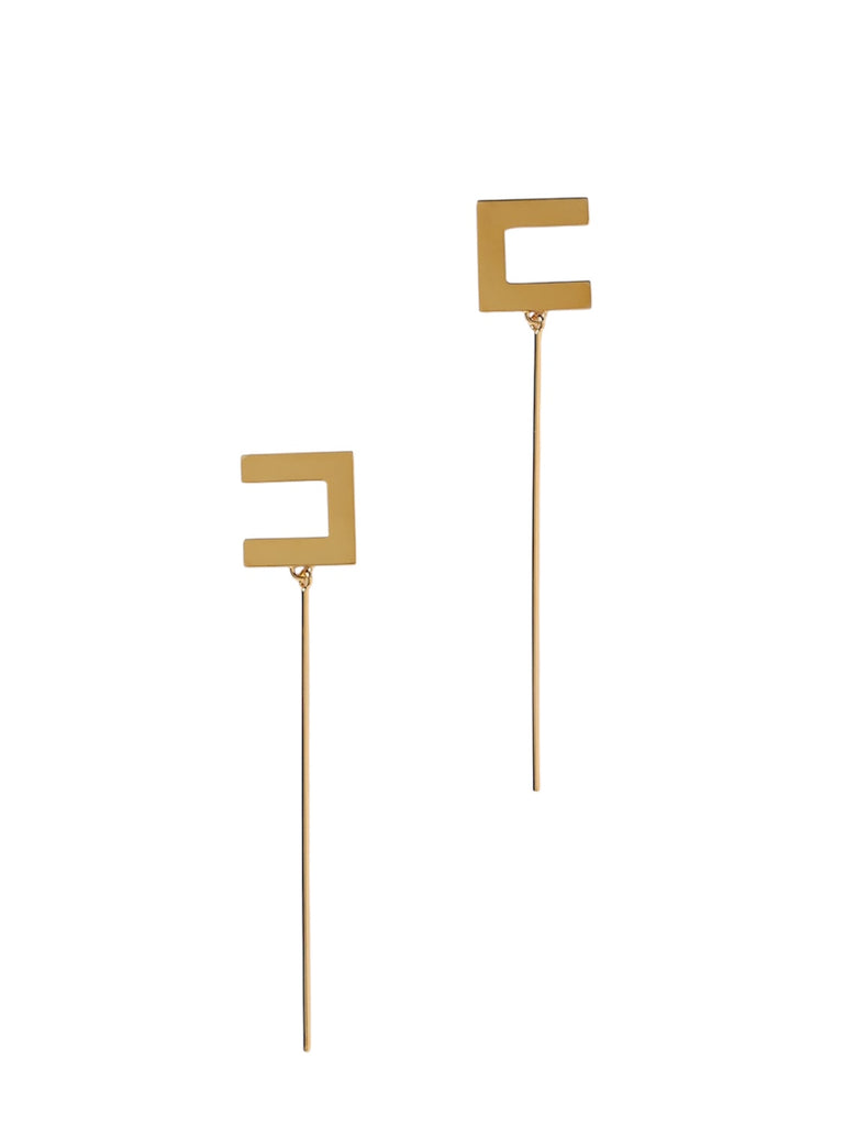 Orecchini Elisabetta Franchi OR12M56E2 con logo e barretta