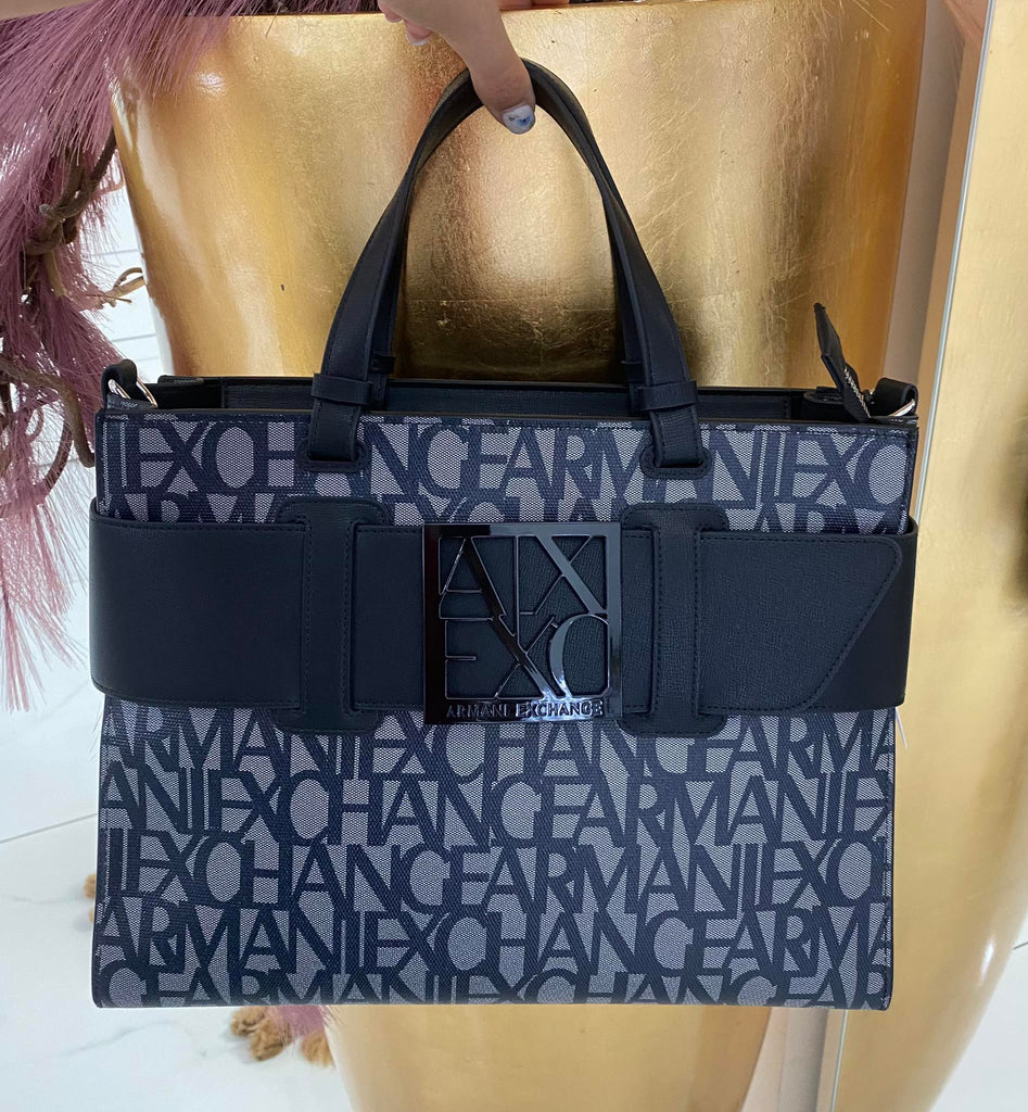Borsa Armani Exchange art 942689 3F742 Big Tote Logata B/Color