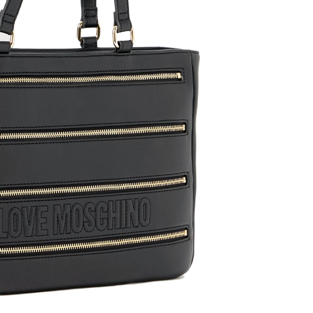 Borsa Love Moschino JC4342 Shopper con cerniere nera
