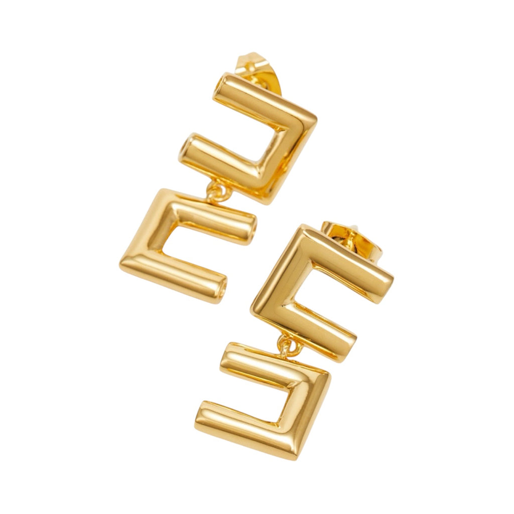 Orecchini Elisabetta Franchi OR54A57E2 con logo pendente