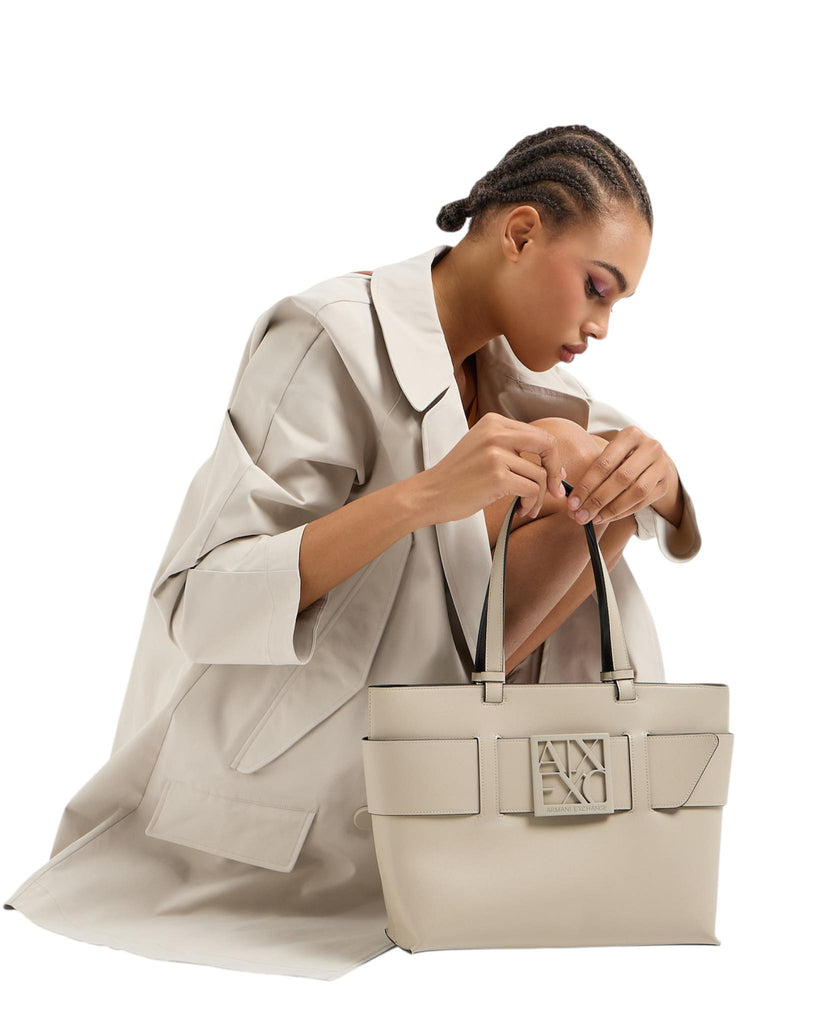 Borsa Armani Exchange Art949138 Shopping Bag Medium Logo Placca