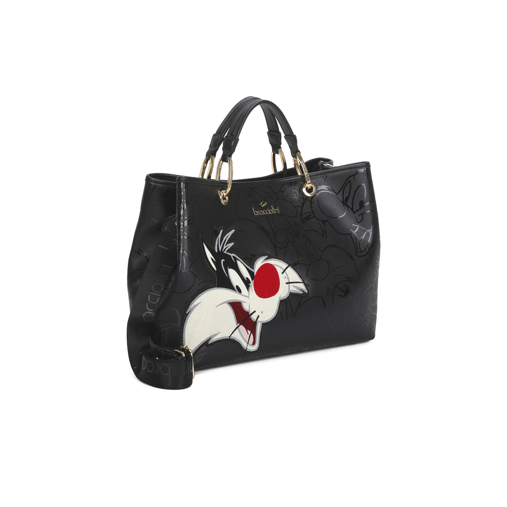 Borsa Braccialini Beth LT233 Tote Big Gatto Silvestro