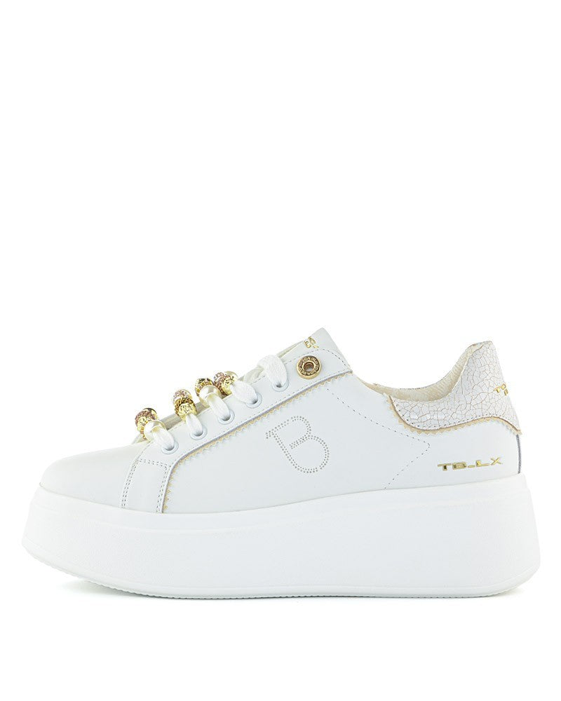 Sneaker Tosca Blu SF2502S020 Dazzling con charm colore bianco-oro