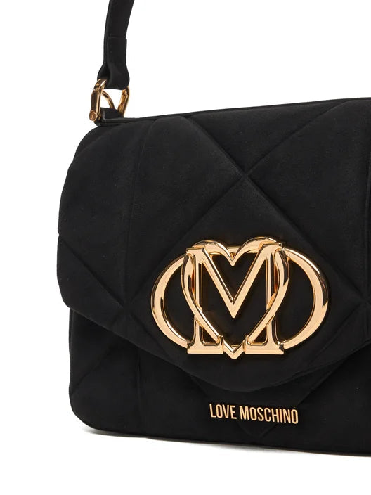 Borsa Love Moschino JC4317 Tracolla Embossed Velour PL Nero