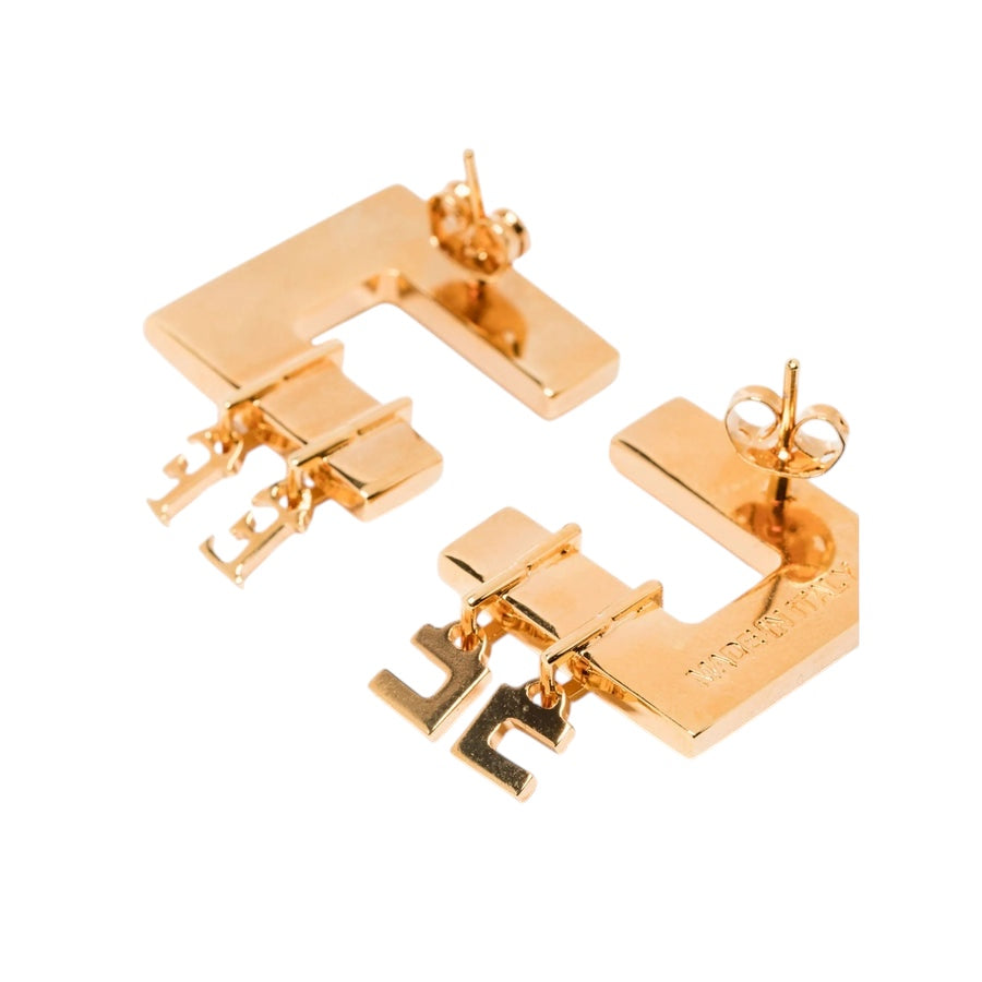 Orecchini Elisabetta Franchi OR03K56E2 con charms a doppio logo