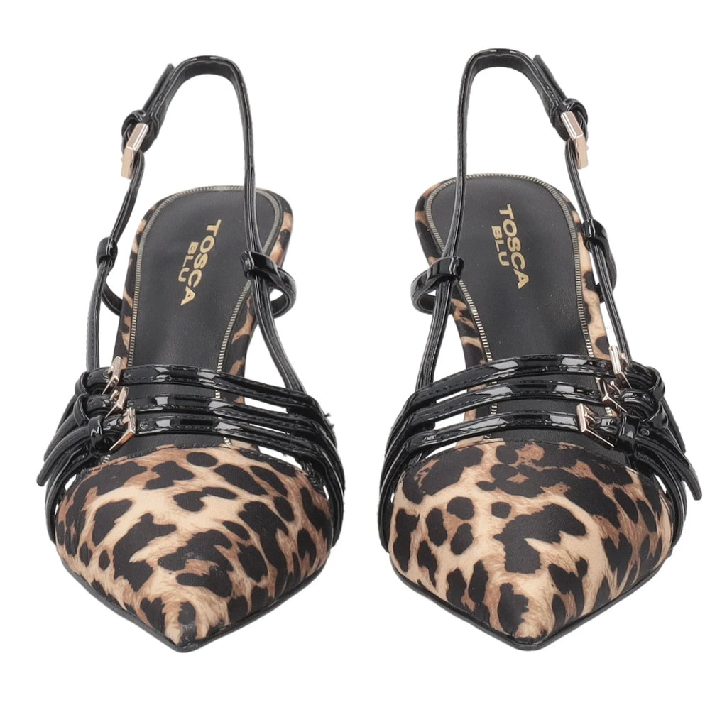 Scarpe Tosca Blu SS2524S241 Slingback Laurel in tessuto maculato colore maculato