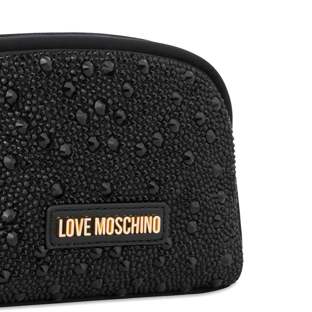 Pochette Love Moschino JC5350 bustina satin con strass Limited Edition