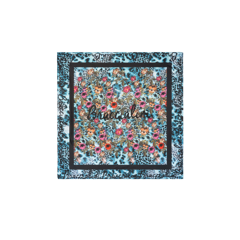 Foulard Braccialini BFR334 Grafica animalier Blu