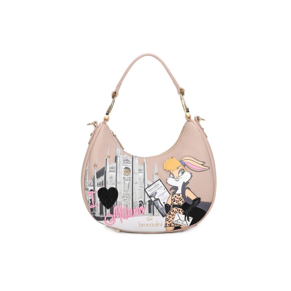 Borsa Braccialini Cartoline LT205 Hobo Milano