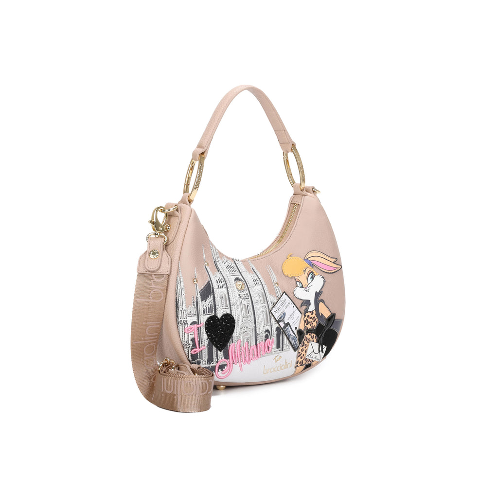 Borsa Braccialini Cartoline LT205 Hobo Milano