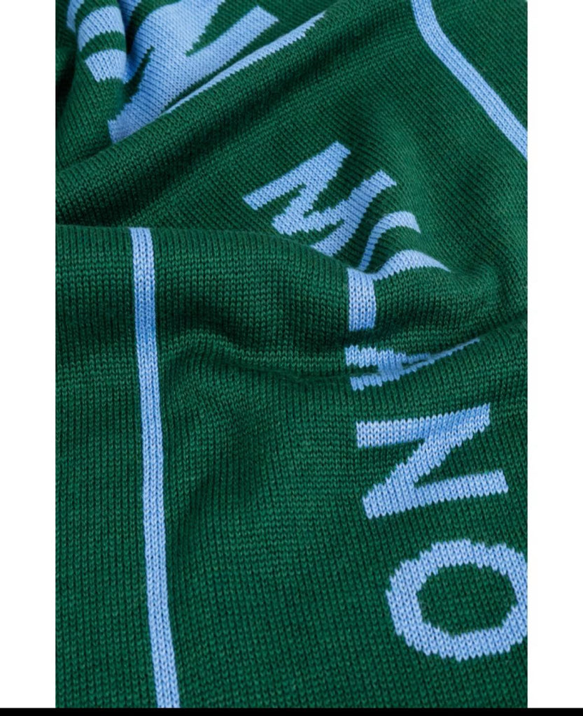 Sciarpa Moschino 50199 M5634 lana monocolore con logo grande