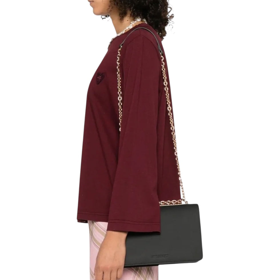 Borsa Love Moschino JC4288 Flap Bag in vitello con logo a fuoco