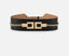 Cintura Elisabetta Franchi CT31S42E2 alta in materiale sintetico con logo e catena nera