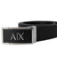 Cintura Armani Exchange art 951290 2R859 nera con placca quadrata