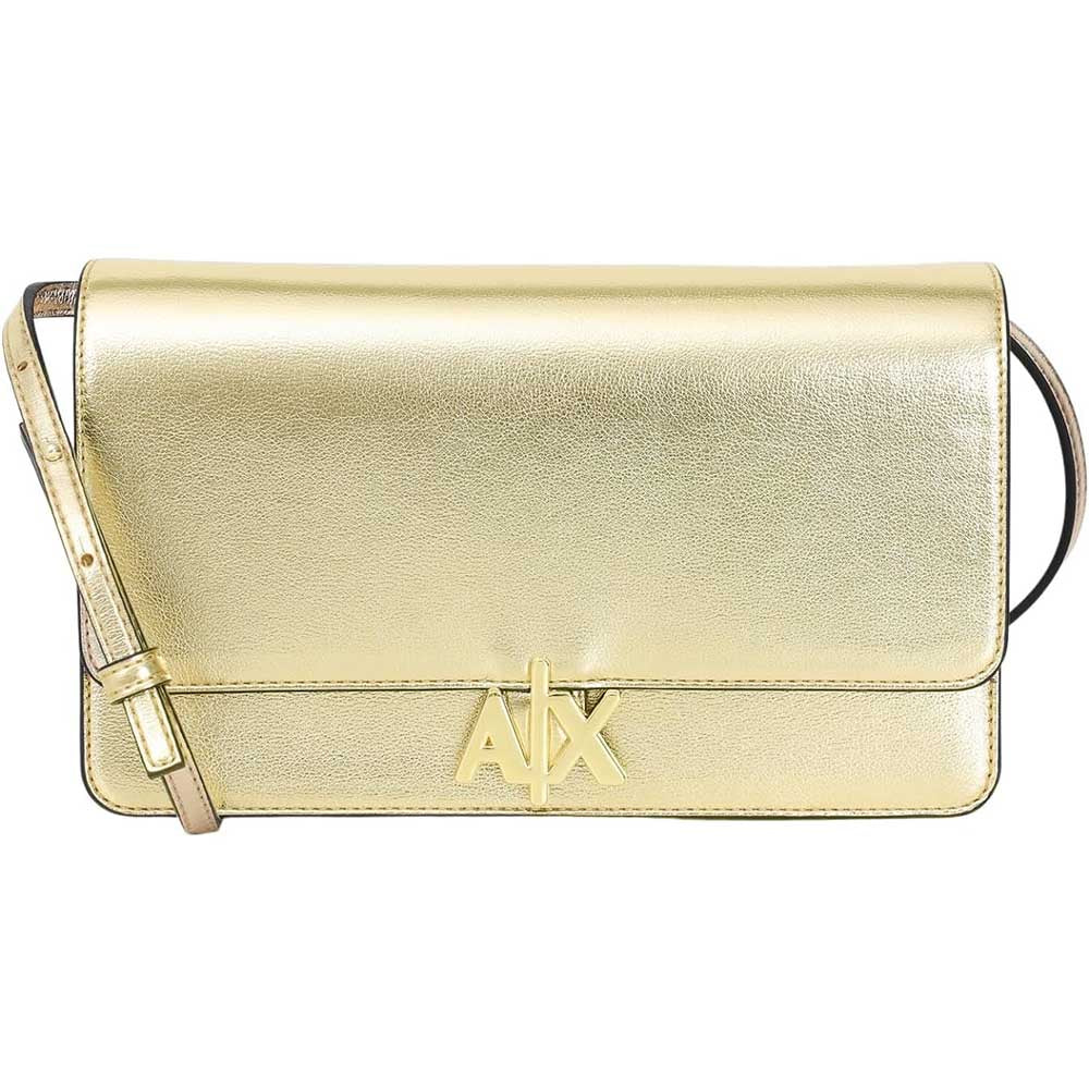 Borsa Armani Exchange art 942970 3F782 con logo in metallo gold