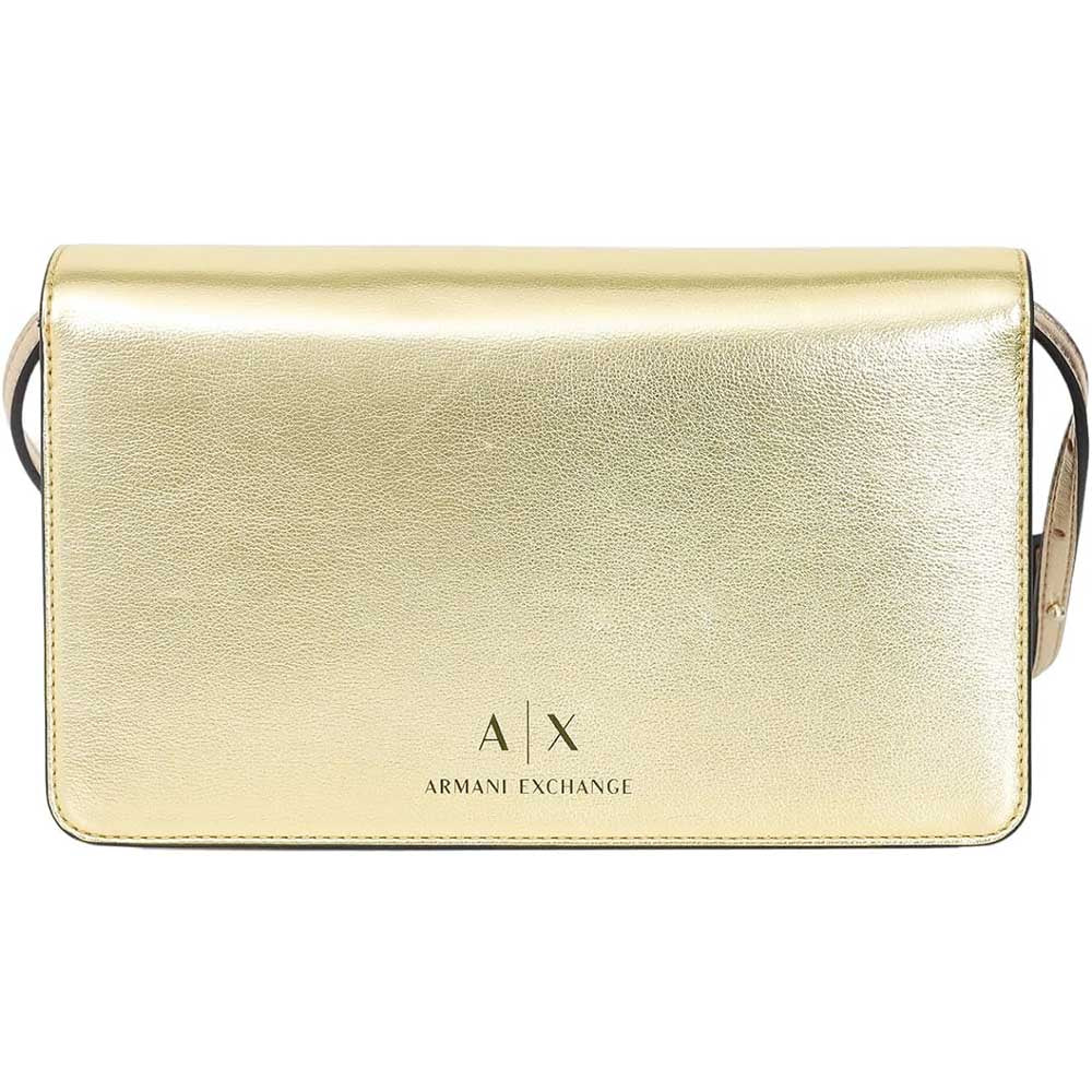 Borsa Armani Exchange art 942970 3F782 con logo in metallo gold