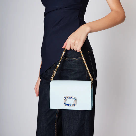 Borsa Tosca Blu TS2583B08 Tracollina Denise con accessorio gioiello