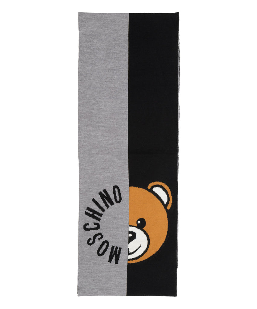Sciarpa Moschino Art30780 M2954 in lana Orsetto B/color