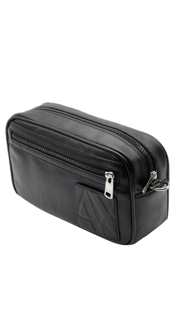 Pochette Armani Exchange 958549 4F869 Uomo nera con logo laterale