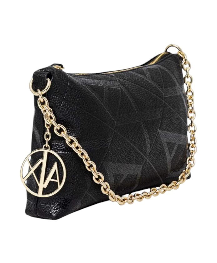 Borsa Armani Exchange 949188 4F784 Tracolla Logo Maxi Nera