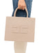 Borsa Elisabetta Franchi BS09A51E2 Tote media con impunture a contrasto GREIGE