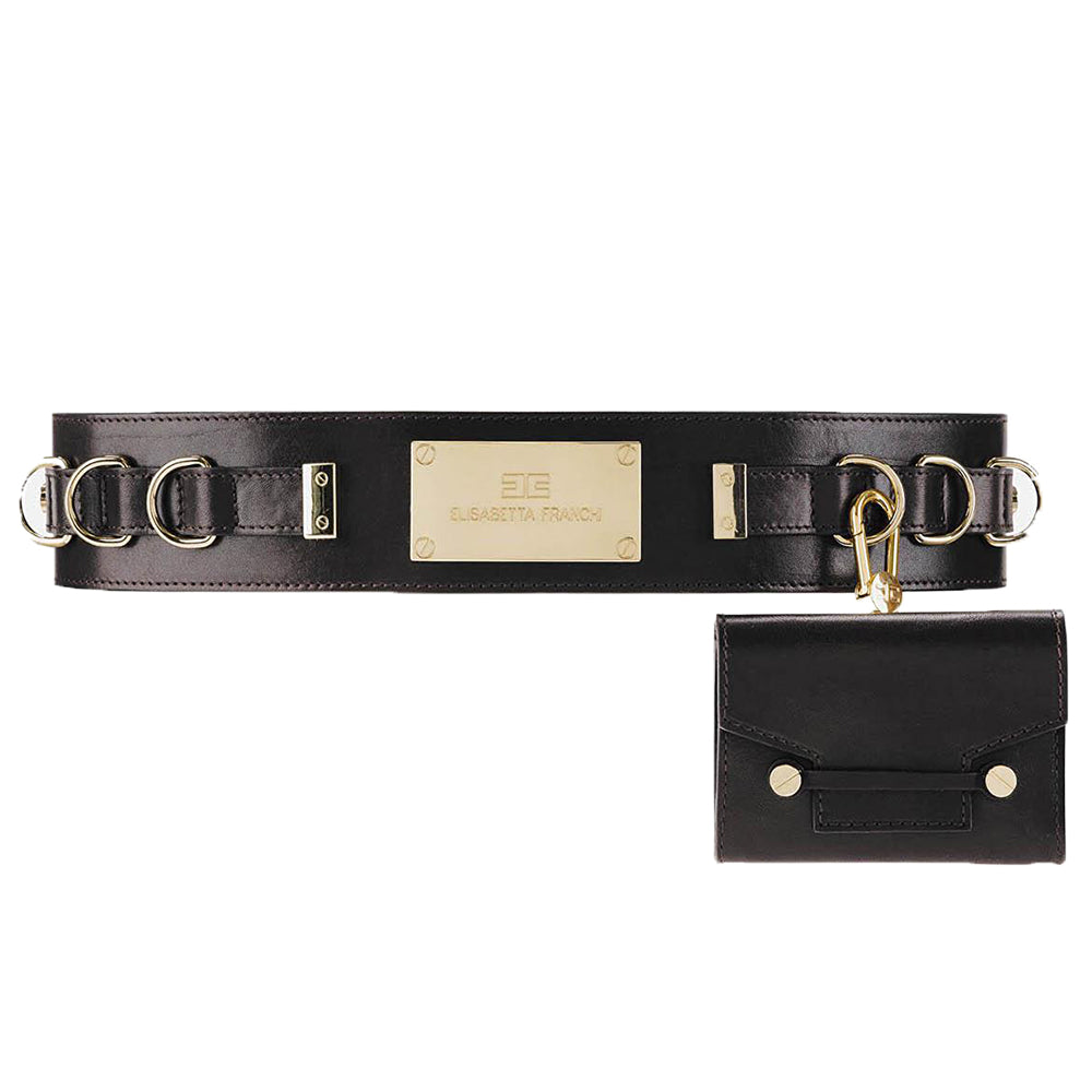 Cintura Elisabetta Franchi art CT-11S-16E2 con borsello staccabile nero