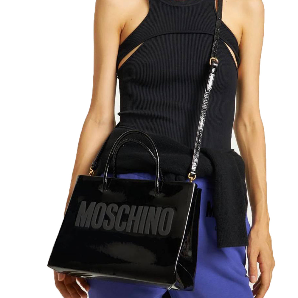 Borsa Moschino Couture art 7487 bauletto vernice nero