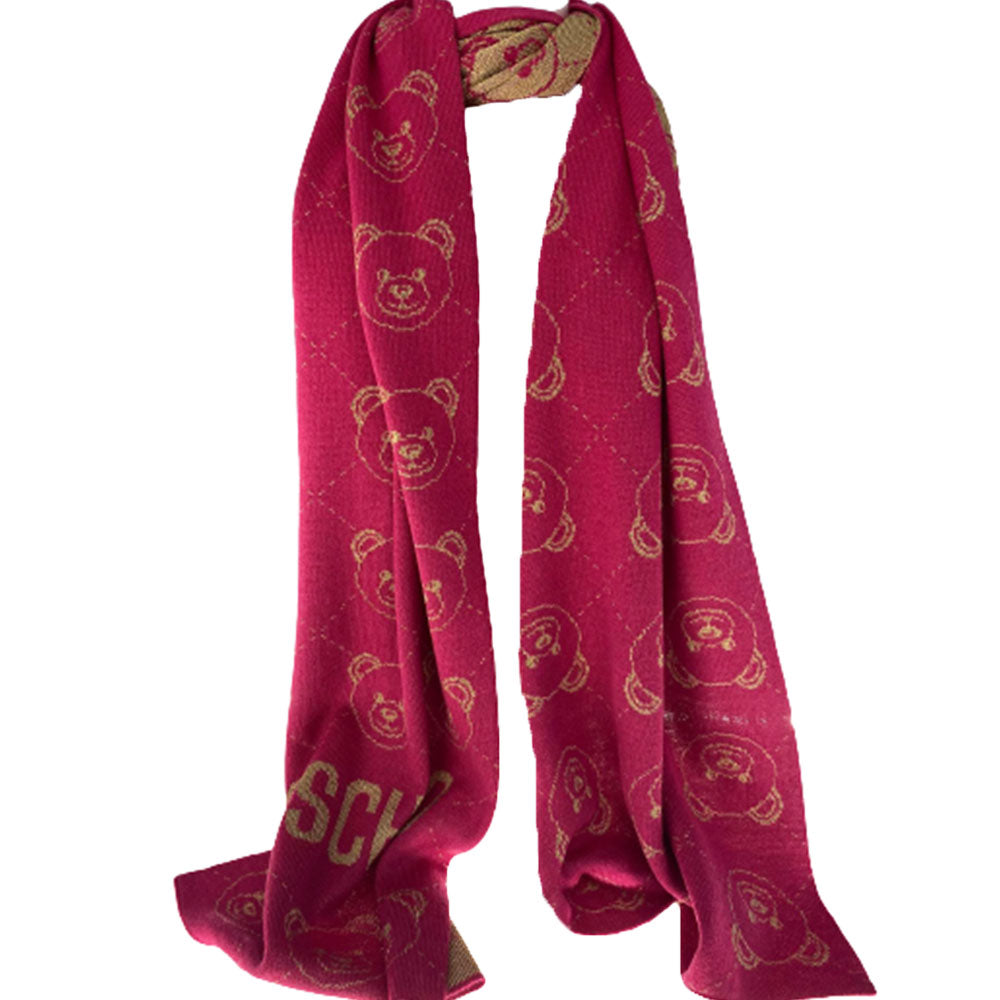 Sciarpa Moschino art 30675 con fantasia face teddy lurex