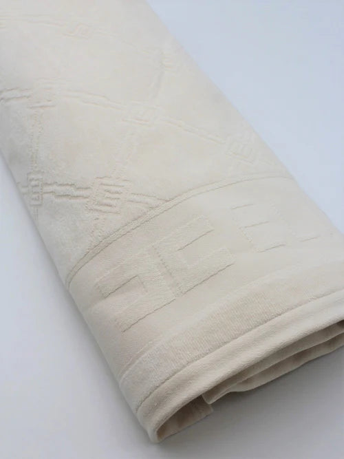 Telo mare Elisabetta Franchi TM01F51E2 in spugna jacquard con logo