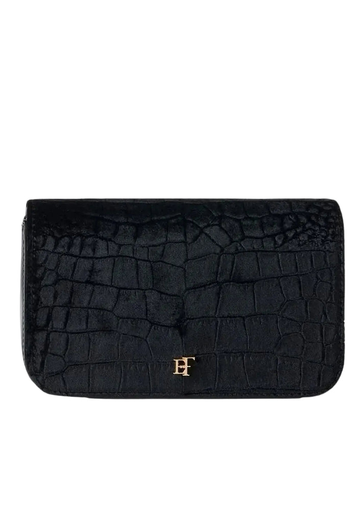 Borsa Elisabetta Franchi BS20A67E2 tracolla piccola in velluto stampa  cocco